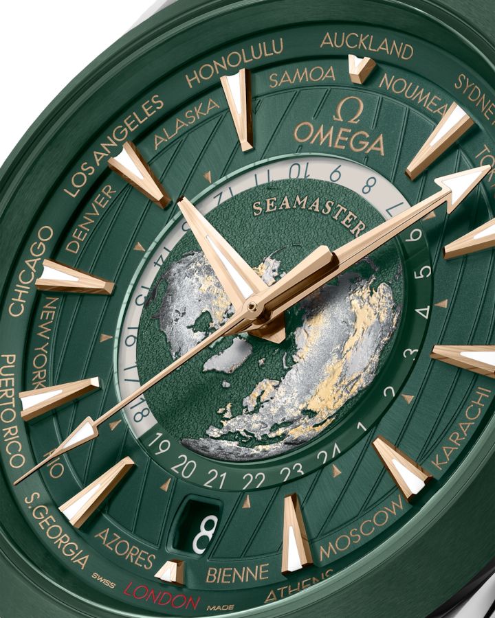 Omega Seamaster Aqua Terra 150M Master Quality Watch – Green Worldtimer Dial & Stainless Steel Bracelet