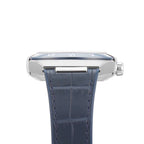 Omega Constellation 41mm Master Quality Watch – White Dial, Blue Ceramic Bezel & Blue Leather Strap
