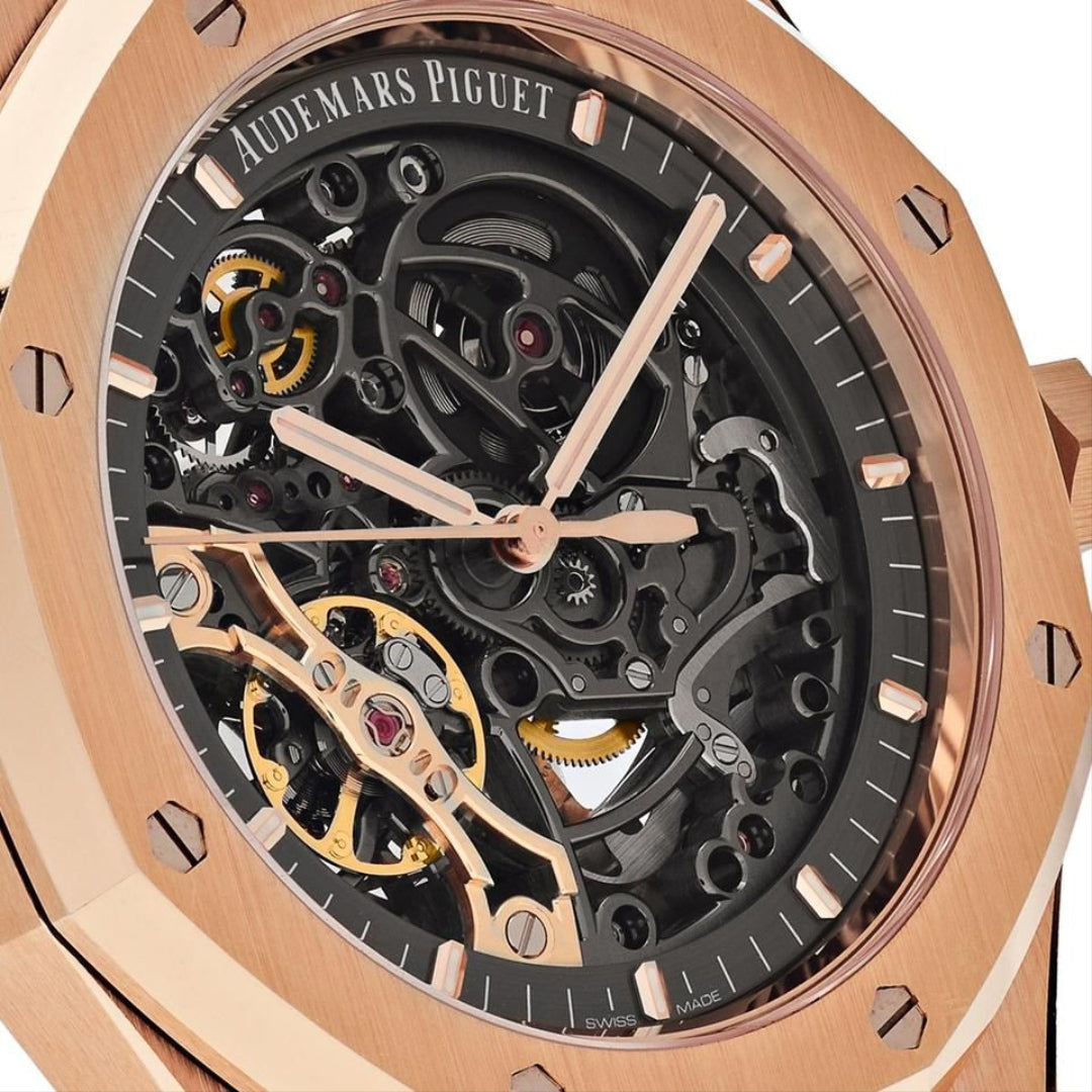 Audemars Piguet Royal Oak 41mm Men's Automatic Watch – Openworked Skeleton with Silver Stainless Steel Bracelet