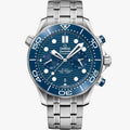 Omega Seamaster Diver 300M 44mm Master Quality Chronograph – Blue Dial & Stainless Steel Bracelet