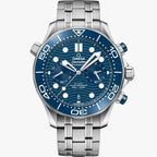 Omega Seamaster Diver 300M 44mm Master Quality Chronograph – Blue Dial & Stainless Steel Bracelet