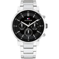 Tommy Hilfiger Signature 1710667 Men's Chronograph Watch – Black & Silver Stainless Steel Bracelet