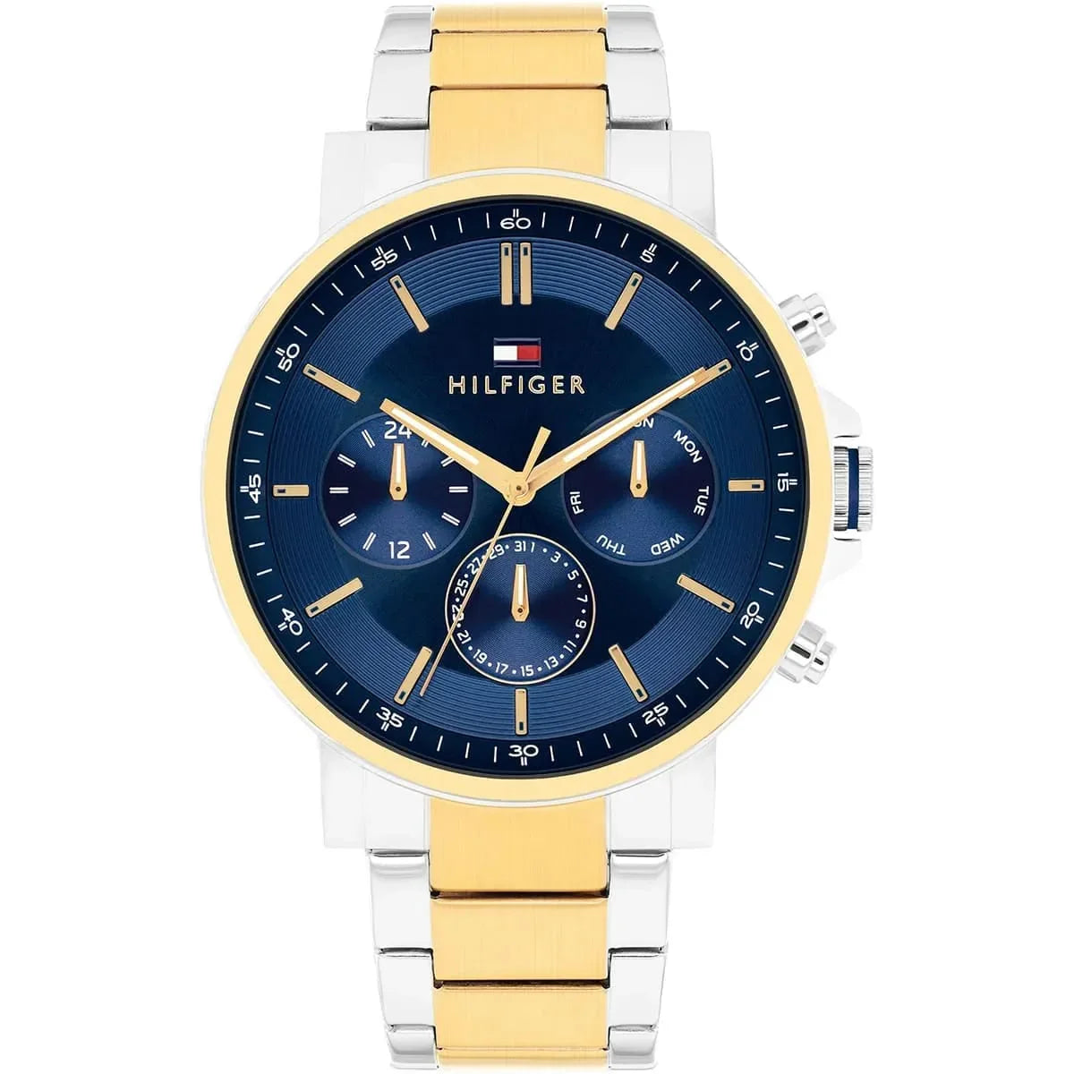 Tommy Hilfiger Signature 1710710 Men's Multi-Function Watch – Blue & Two-Tone Stainless Steel Bracelet