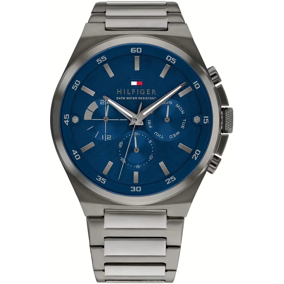 Tommy Hilfiger Signature 1792089 Men's Multi-Function Watch – Blue & Silver Stainless Steel Bracelet