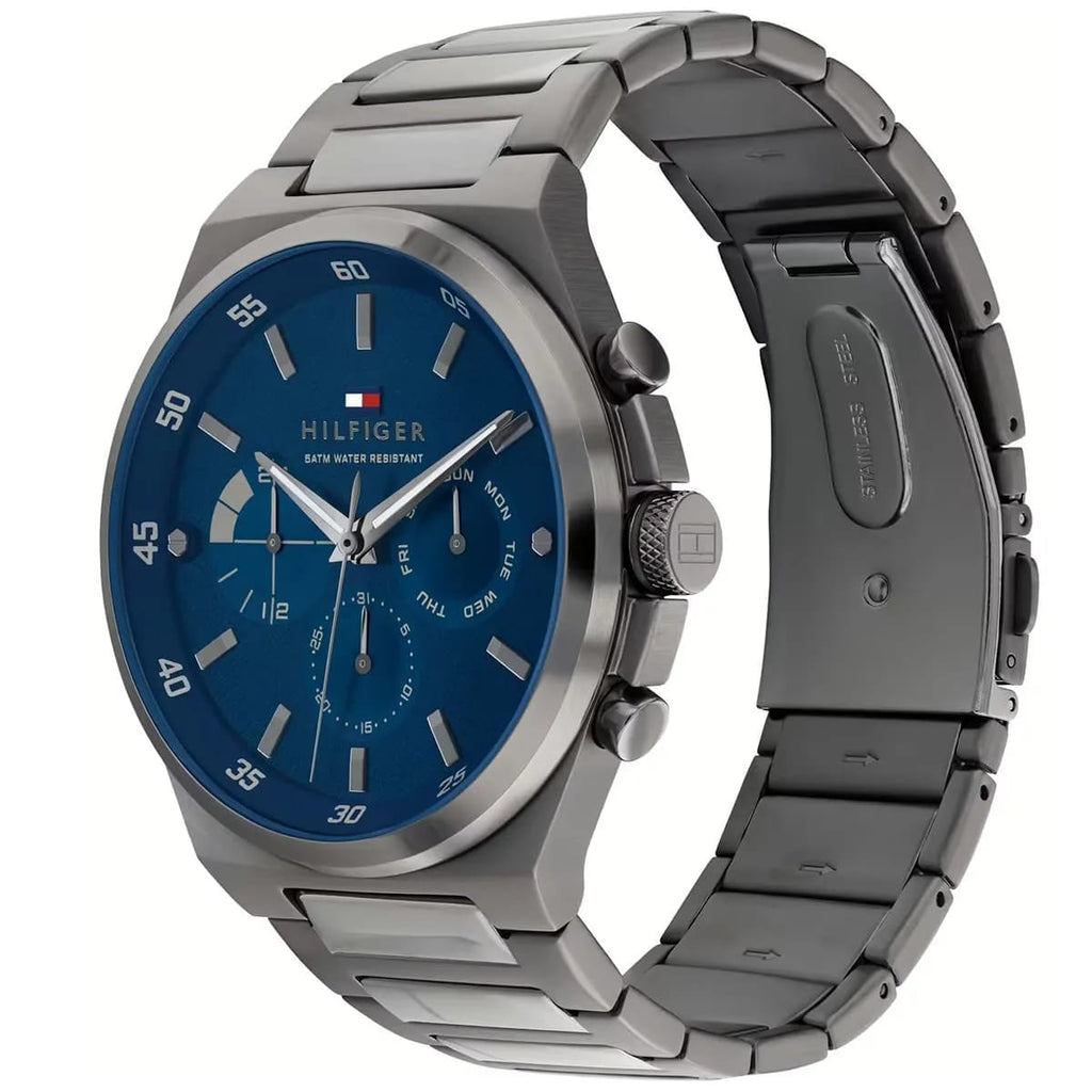 Tommy Hilfiger Signature 1792089 Men's Multi-Function Watch – Blue & Silver Stainless Steel Bracelet