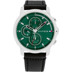 Tommy Hilfiger Signature 1792151 Men's Multi-Function Watch – Green & Black Genuine Leather Strap