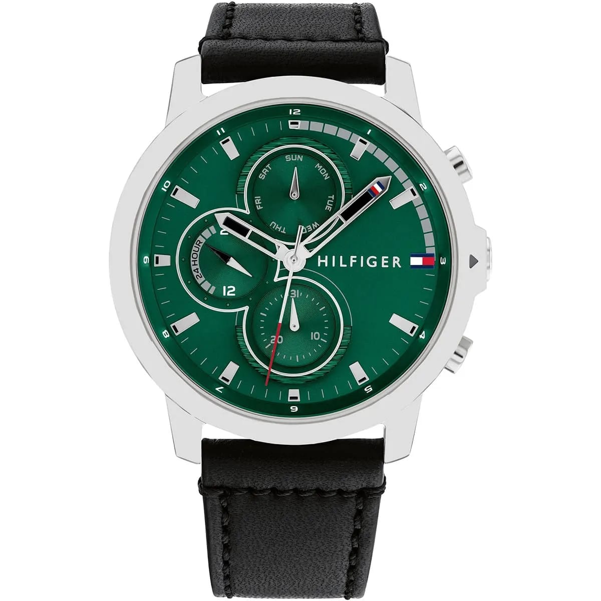 Tommy Hilfiger Signature 1792151 Men's Multi-Function Watch – Green & Black Genuine Leather Strap