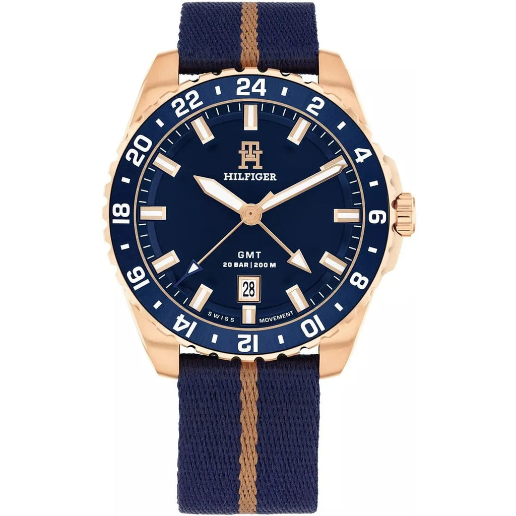 Tommy Hilfiger Signature 1792130 Men's Multi-Function Watch – Blue & Navy Textile Strap
