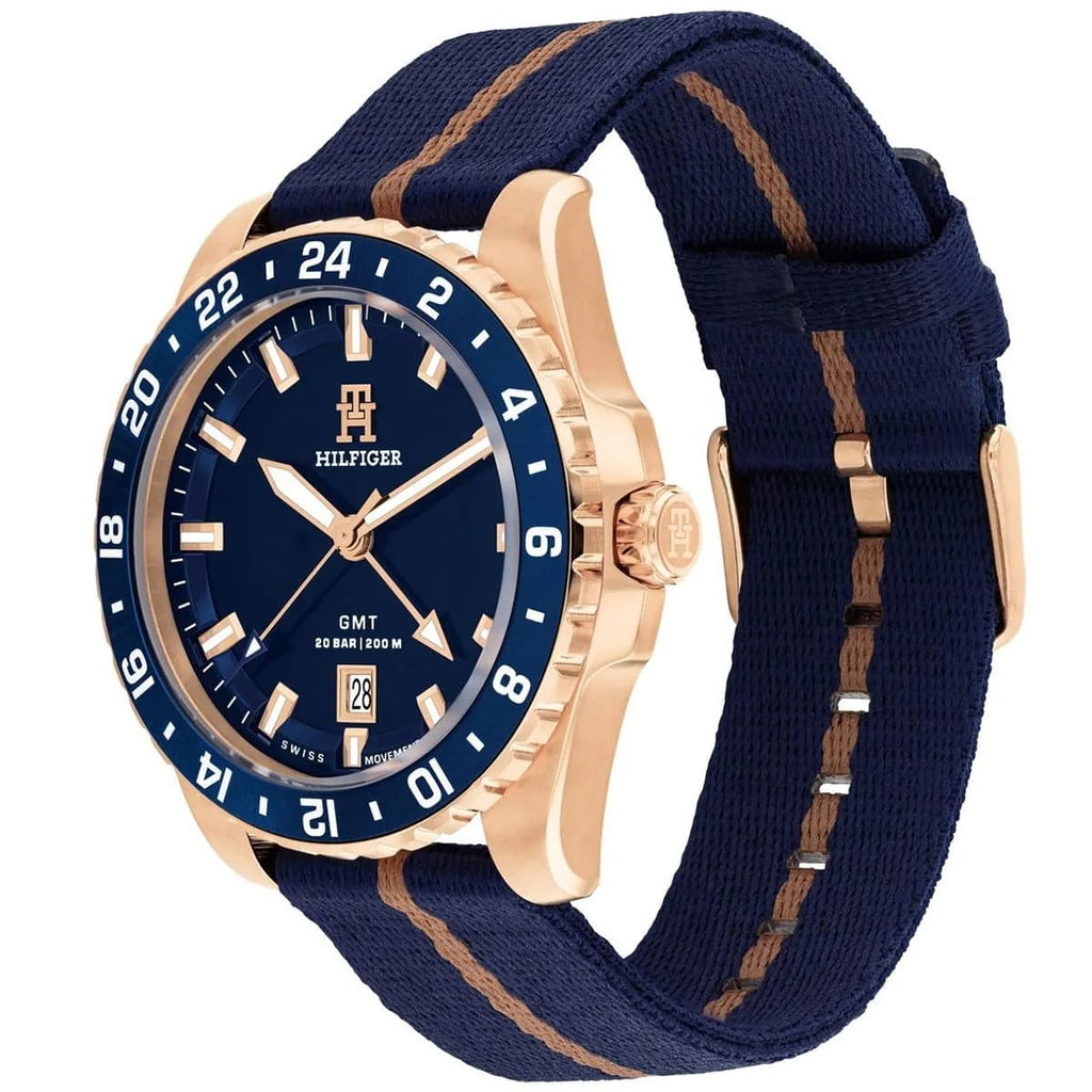 Tommy Hilfiger Signature 1792130 Men's Multi-Function Watch – Blue & Navy Textile Strap
