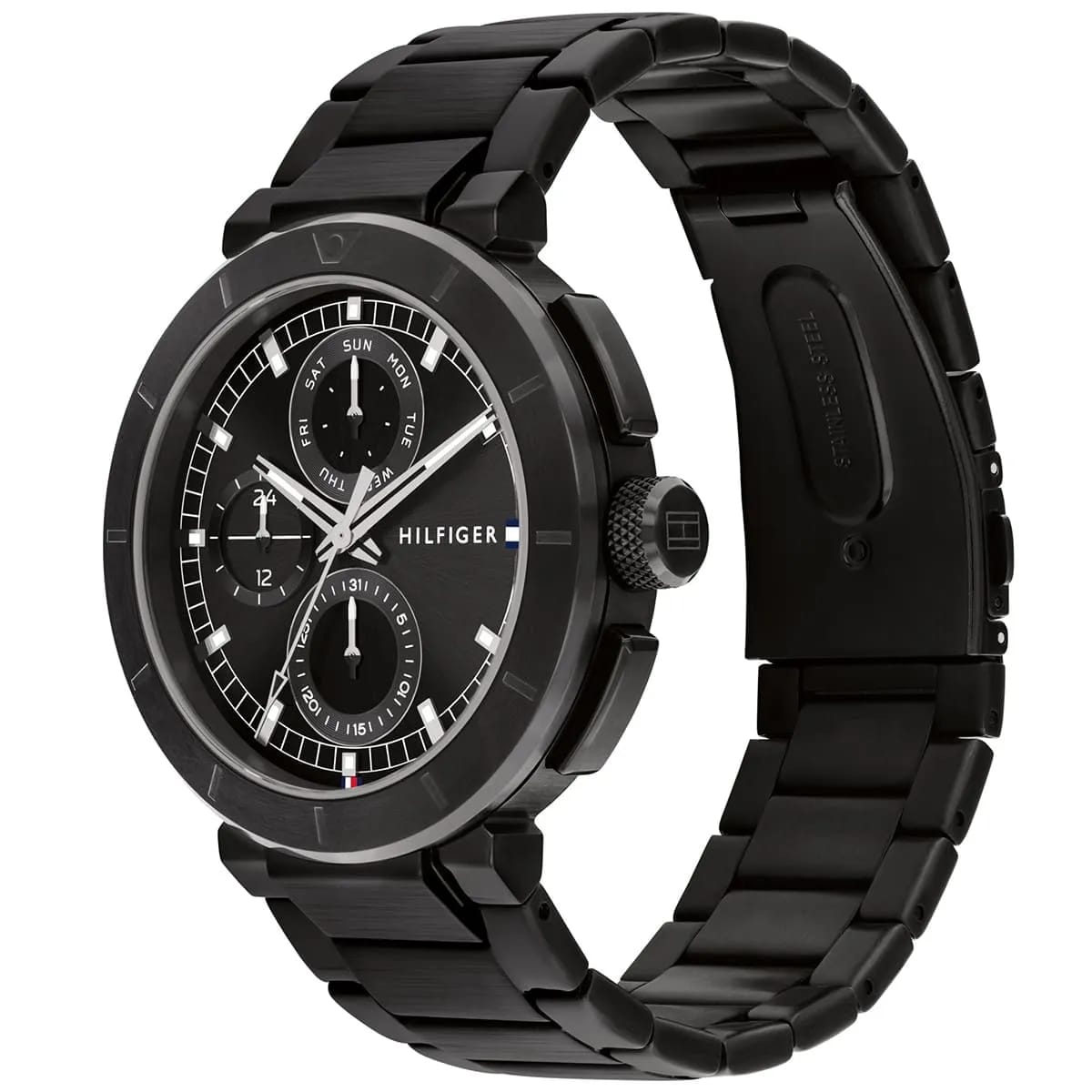 Tommy Hilfiger Signature 1792119 Men's Multi-Function Watch – Black & Black Stainless Steel Bracelet