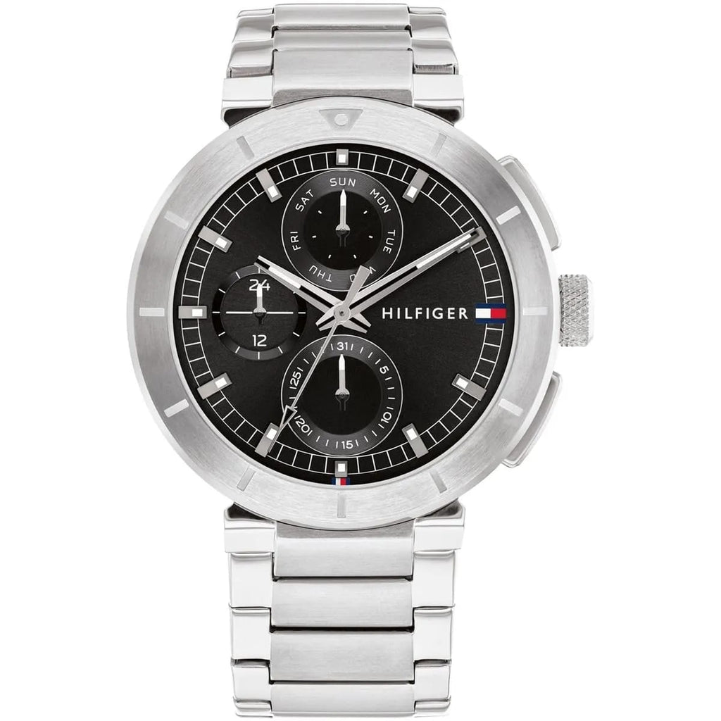 Tommy Hilfiger Signature 1792116 Men's Multi-Function Watch – Black & Silver Stainless Steel Bracelet