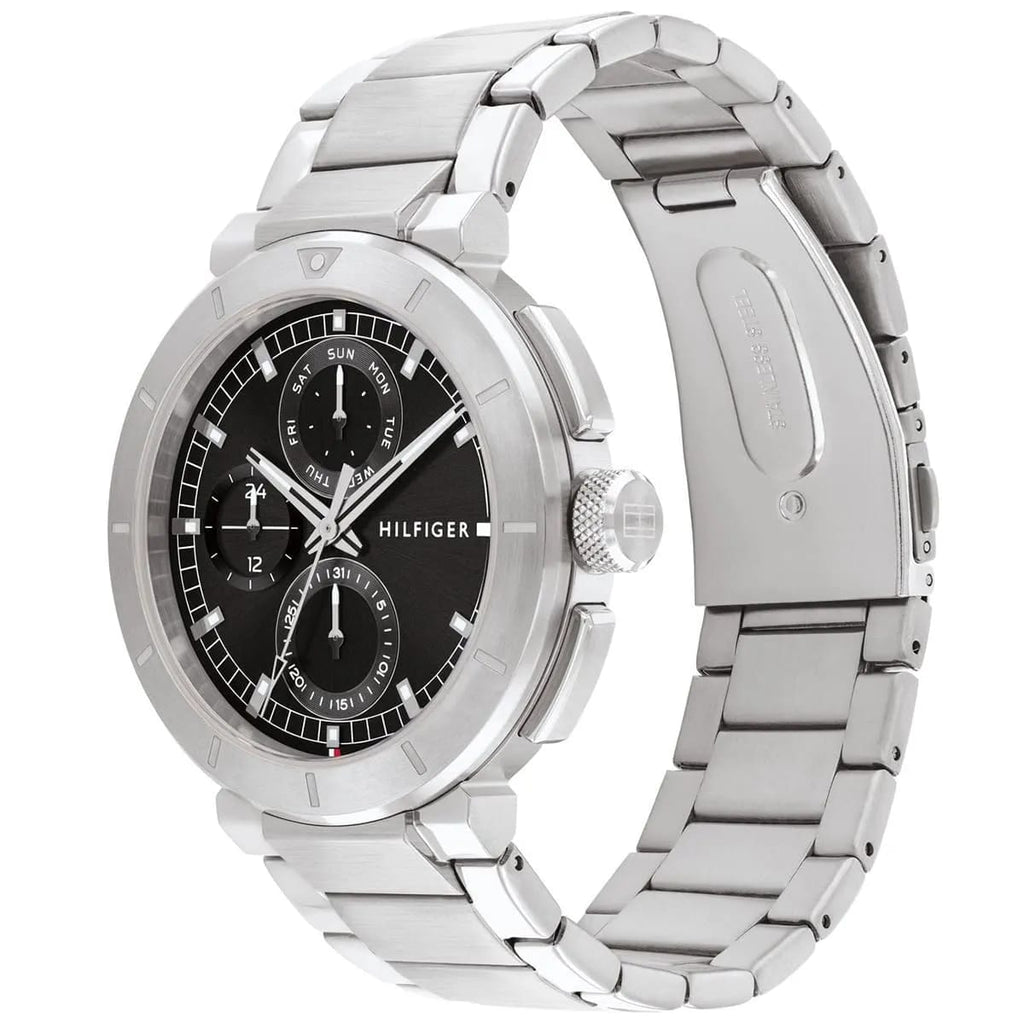 Tommy Hilfiger Signature 1792116 Men's Multi-Function Watch – Black & Silver Stainless Steel Bracelet