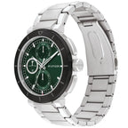 Tommy Hilfiger Signature 1710509 Men's Multi-Function Watch – Green & Silver Stainless Steel Bracelet
