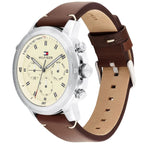 Tommy Hilfiger Signature 1792102 Men's Multi-Function Watch – Beige & Brown Genuine Leather Strap