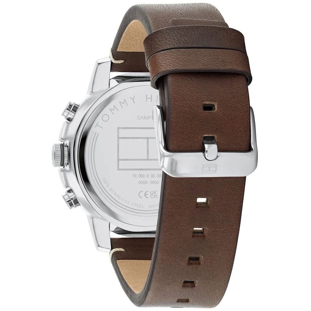 Tommy Hilfiger Signature 1792102 Men's Multi-Function Watch – Beige & Brown Genuine Leather Strap