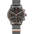 Tommy Hilfiger Signature 1782810 Women's Multi-Function Watch – Black & Black Stainless Steel Mesh Bracelet
