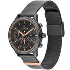 Tommy Hilfiger Signature 1782810 Women's Multi-Function Watch – Black & Black Stainless Steel Mesh Bracelet