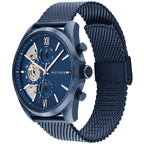 Tommy Hilfiger Shawn 1710648 46mm Men's Multi-Function Watch – Blue & Blue Silicone Strap