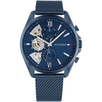 Tommy Hilfiger Shawn 1710648 46mm Men's Multi-Function Watch – Blue & Blue Silicone Strap