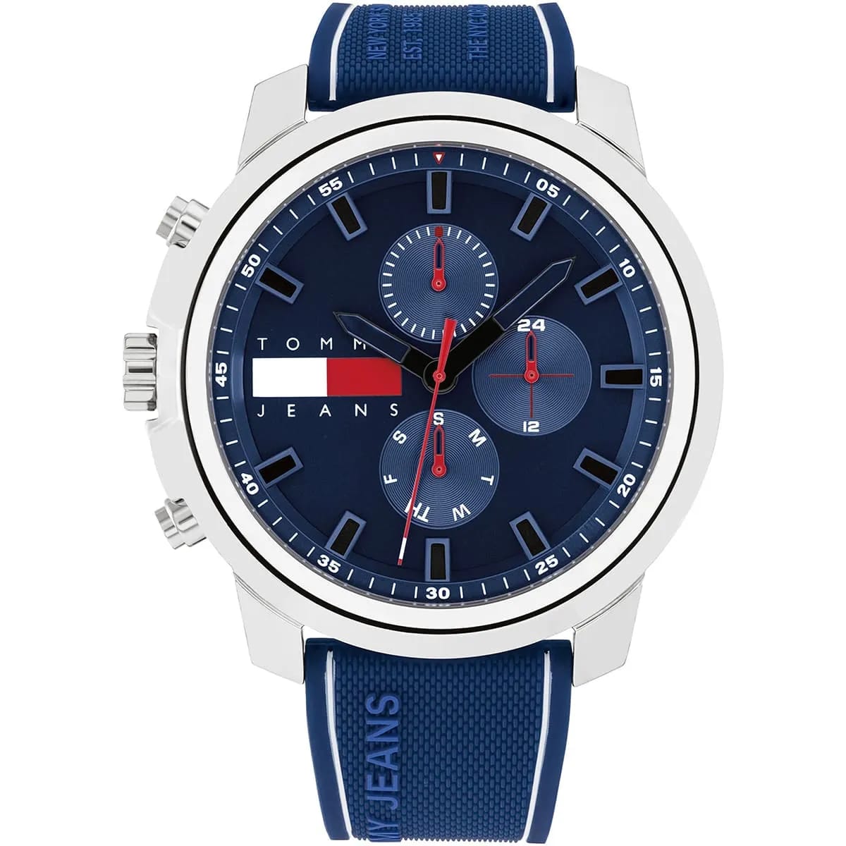Tommy Hilfiger Jeans Sport 1710582 Men's Quartz Watch – Blue & Blue Silicone Strap