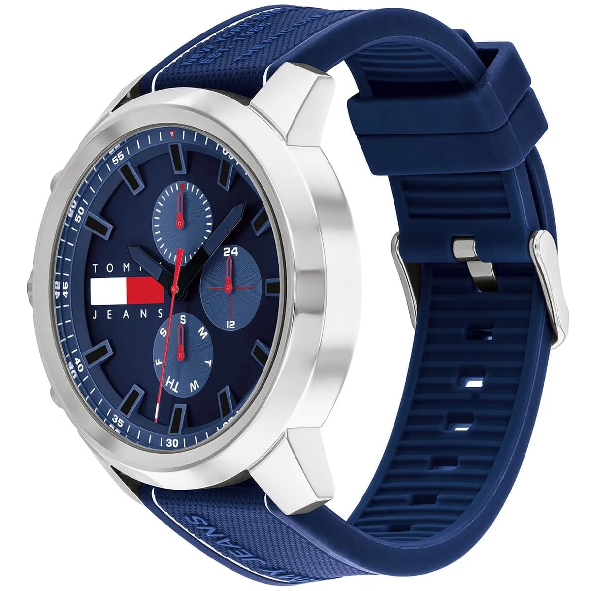 Tommy Hilfiger Jeans Sport 1710582 Men's Quartz Watch – Blue & Blue Silicone Strap