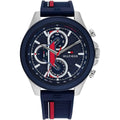 Tommy Hilfiger Signature 1792083 46mm Men's Multi-Function Watch – Blue & Blue Silicone Strap