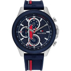 Tommy Hilfiger Signature 1792083 46mm Men's Multi-Function Watch – Blue & Blue Silicone Strap