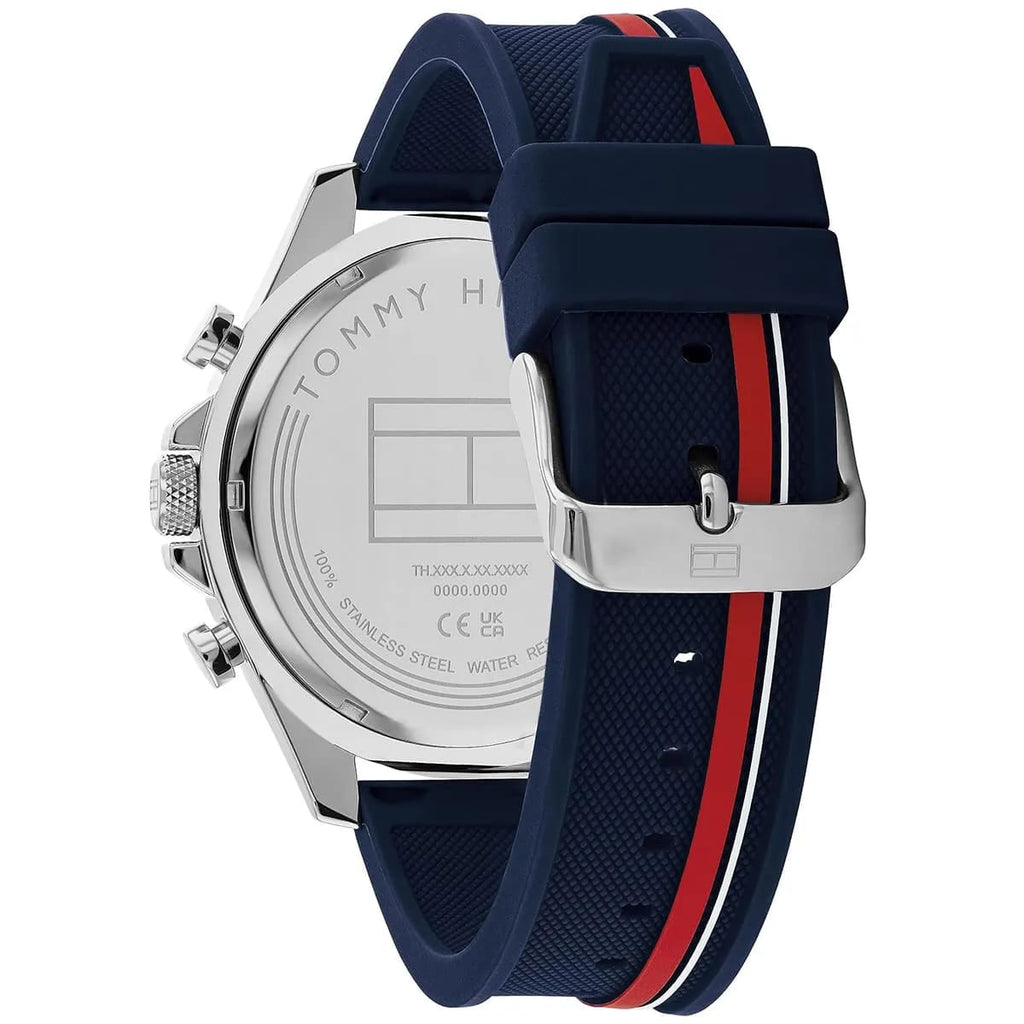 Tommy Hilfiger Signature 1792083 46mm Men's Multi-Function Watch – Blue & Blue Silicone Strap