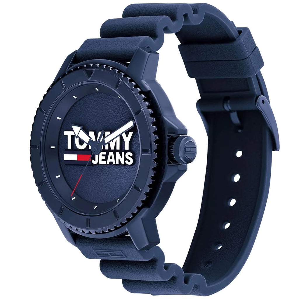 Tommy Hilfiger Tokyo 1792000 46mm Men's Quartz Watch – Blue & Blue Silicone Strap
