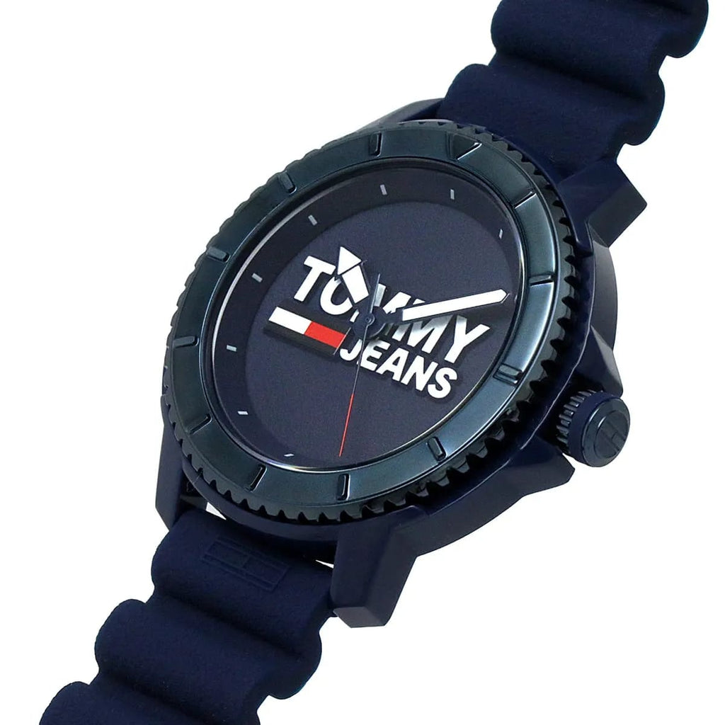 Tommy Hilfiger Tokyo 1792000 46mm Men's Quartz Watch – Blue & Blue Silicone Strap