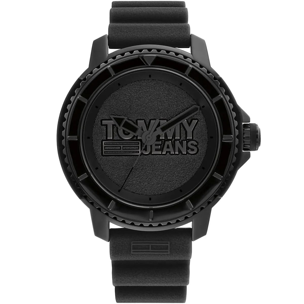 Tommy Hilfiger Tokyo 1792001 45mm Men's Quartz Watch – Black & Black Silicone Strap