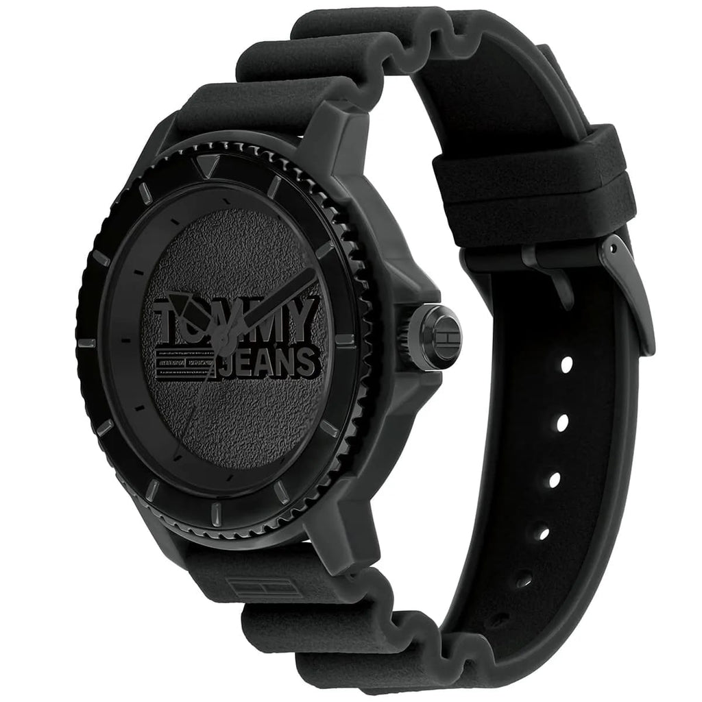 Tommy Hilfiger Tokyo 1792001 45mm Men's Quartz Watch – Black & Black Silicone Strap