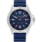 Tommy Hilfiger Ryan 1791991 46mm Men's Quartz Watch – Black & Black Silicone Strap