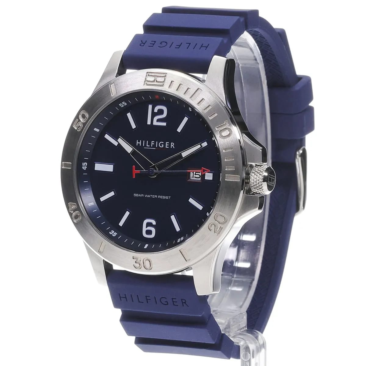 Tommy Hilfiger Ryan 1791991 46mm Men's Quartz Watch – Black & Black Silicone Strap
