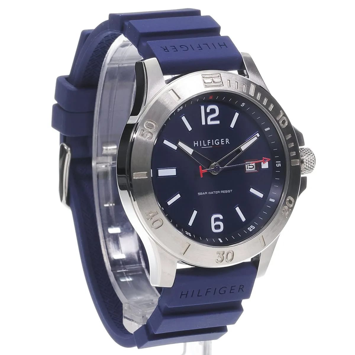 Tommy Hilfiger Ryan 1791991 46mm Men's Quartz Watch – Black & Black Silicone Strap