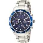Tommy Hilfiger Jimmy 1791949 46mm Men's Multi-Function Watch – Blue & Silver Stainless Steel Bracelet
