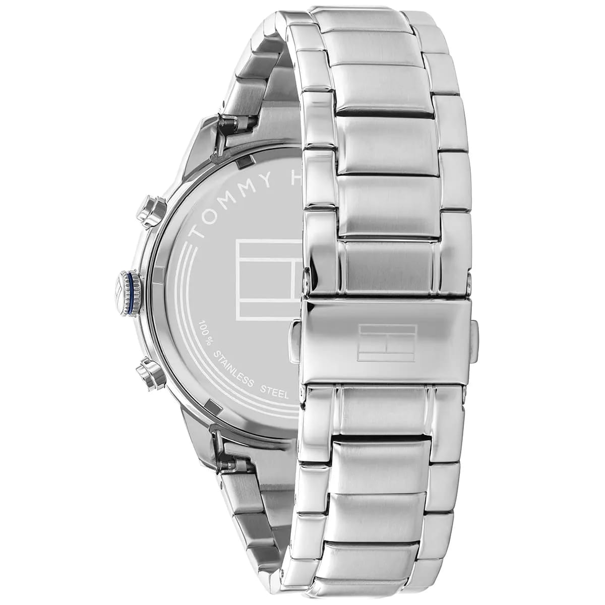 Tommy Hilfiger Jimmy 1791949 46mm Men's Multi-Function Watch – Blue & Silver Stainless Steel Bracelet