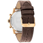 Tommy Hilfiger Sullivan 1791933 44mm Men's Multi-Function Watch – Blue & Brown Genuine Leather Strap