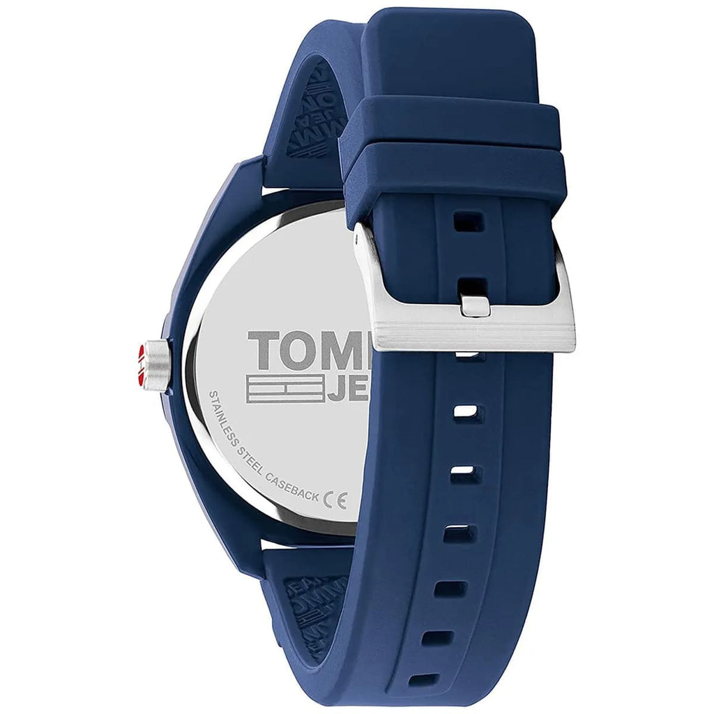 Tommy Hilfiger San Diego 1791927 44mm Men's Quartz Watch – Blue & Blue Silicone Strap