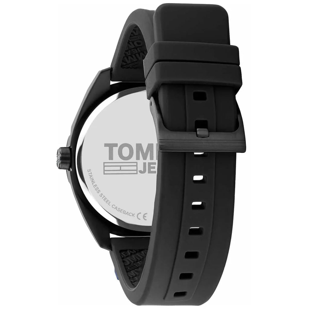 Tommy Hilfiger San Diego 1791928 44mm Men's Quartz Watch – Black & Black Silicone Strap