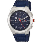 Tommy Hilfiger Connor 1791899 46mm Men's Multi-Function Watch – Blue & Blue Silicone Strap