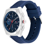Tommy Hilfiger Connor 1791899 46mm Men's Multi-Function Watch – Blue & Blue Silicone Strap
