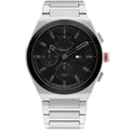 Tommy Hilfiger Connor 1791897 44mm Men's Multi-Function Watch – Black & Silver Stainless Steel Bracelet