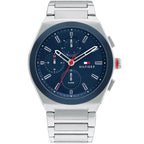 Tommy Hilfiger Connor 1791896 44mm Men's Multi-Function Watch – Blue & Silver Stainless Steel Bracelet