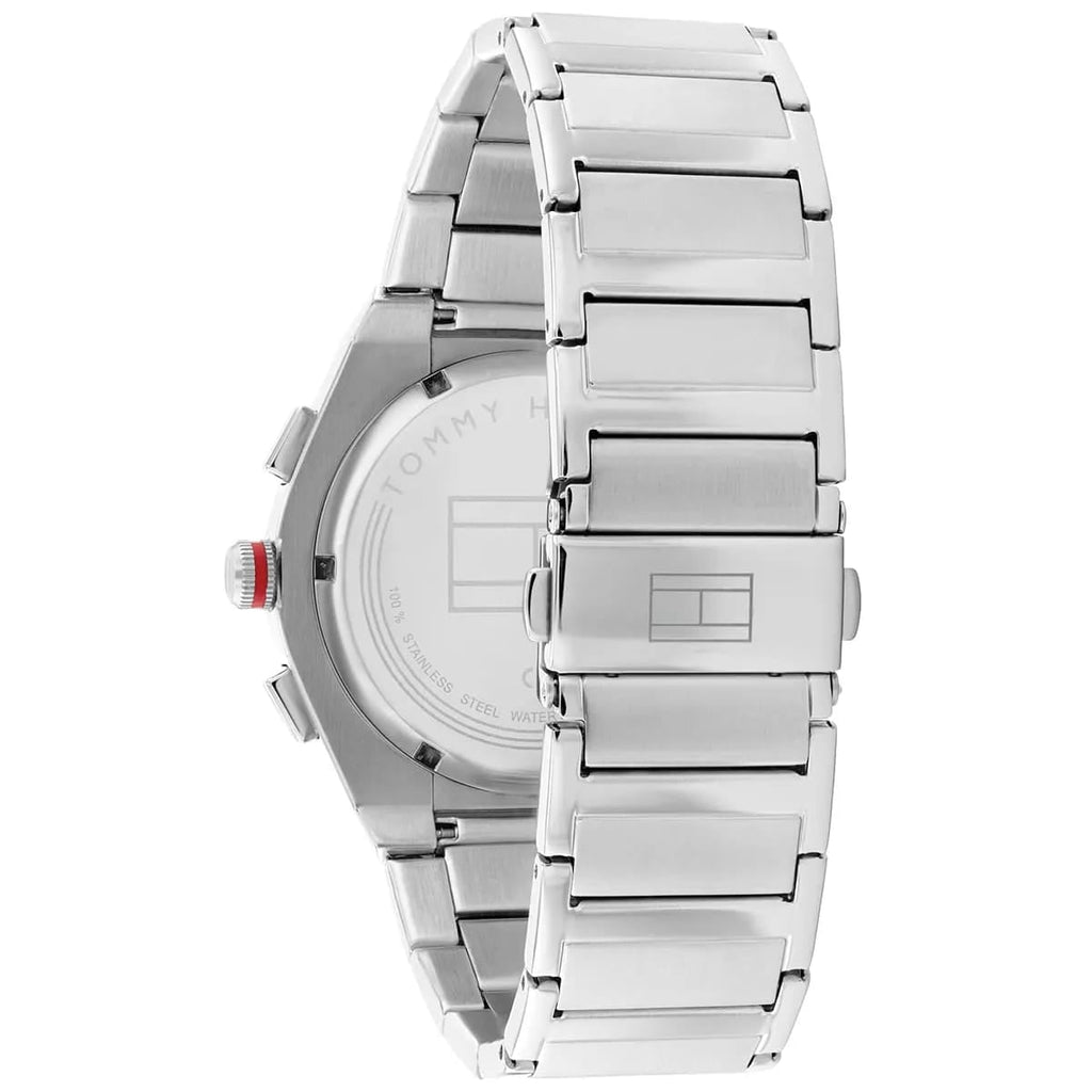 Tommy Hilfiger Connor 1791896 44mm Men's Multi-Function Watch – Blue & Silver Stainless Steel Bracelet
