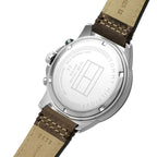 Tommy Hilfiger Harley 1791895 46mm Men's Multi-Function Watch – Blue & Brown Genuine Leather Strap
