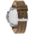 Tommy Hilfiger Harley 1791895 46mm Men's Multi-Function Watch – Blue & Brown Genuine Leather Strap