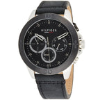 Tommy Hilfiger Harley 1791894 46mm Men's Multi-Function Watch – Black & Black Genuine Leather Strap