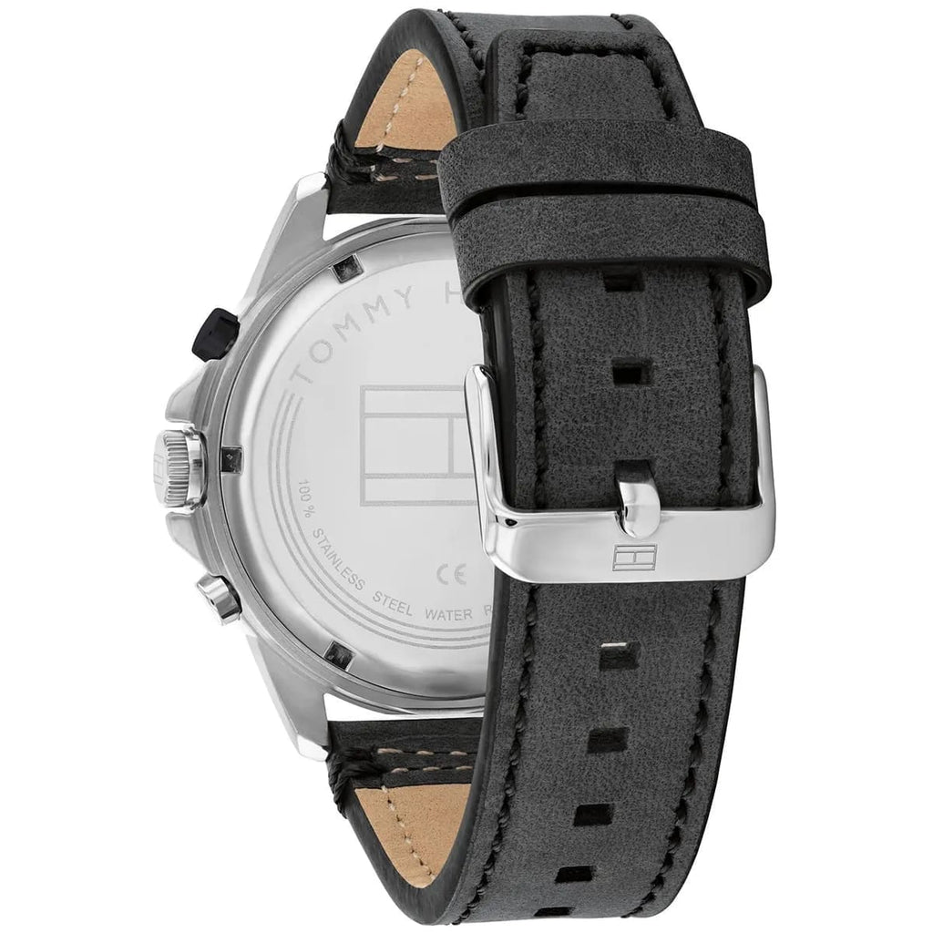 Tommy Hilfiger Harley 1791894 46mm Men's Multi-Function Watch – Black & Black Genuine Leather Strap