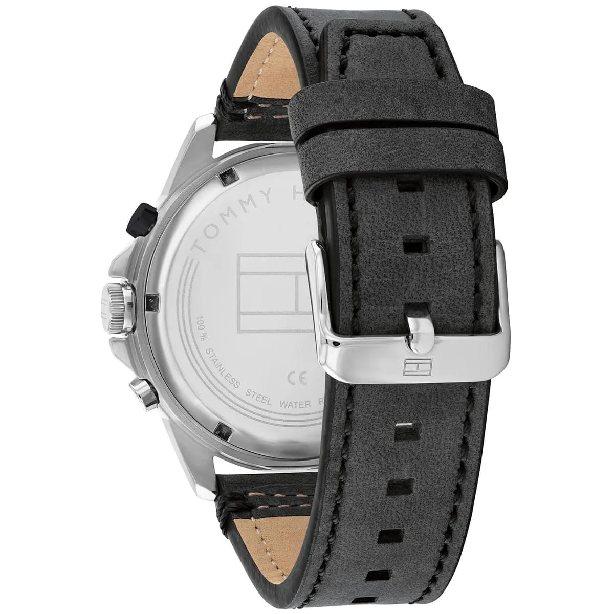 Tommy Hilfiger Harley 1791894 46mm Men's Multi-Function Watch – Black & Black Genuine Leather Strap